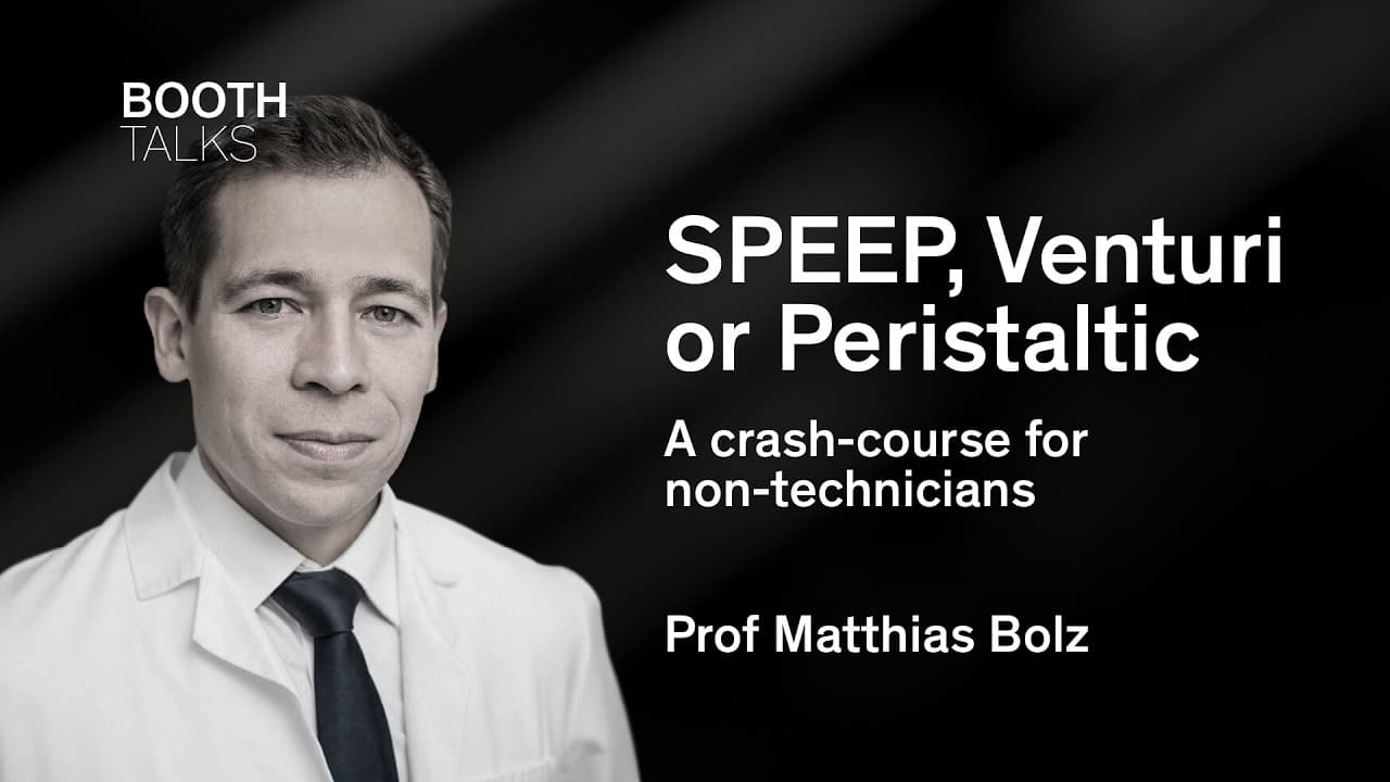 Booth Talk: SPEEP, Venturi or peristaltic? The 10 minutes crash course for non-technicians