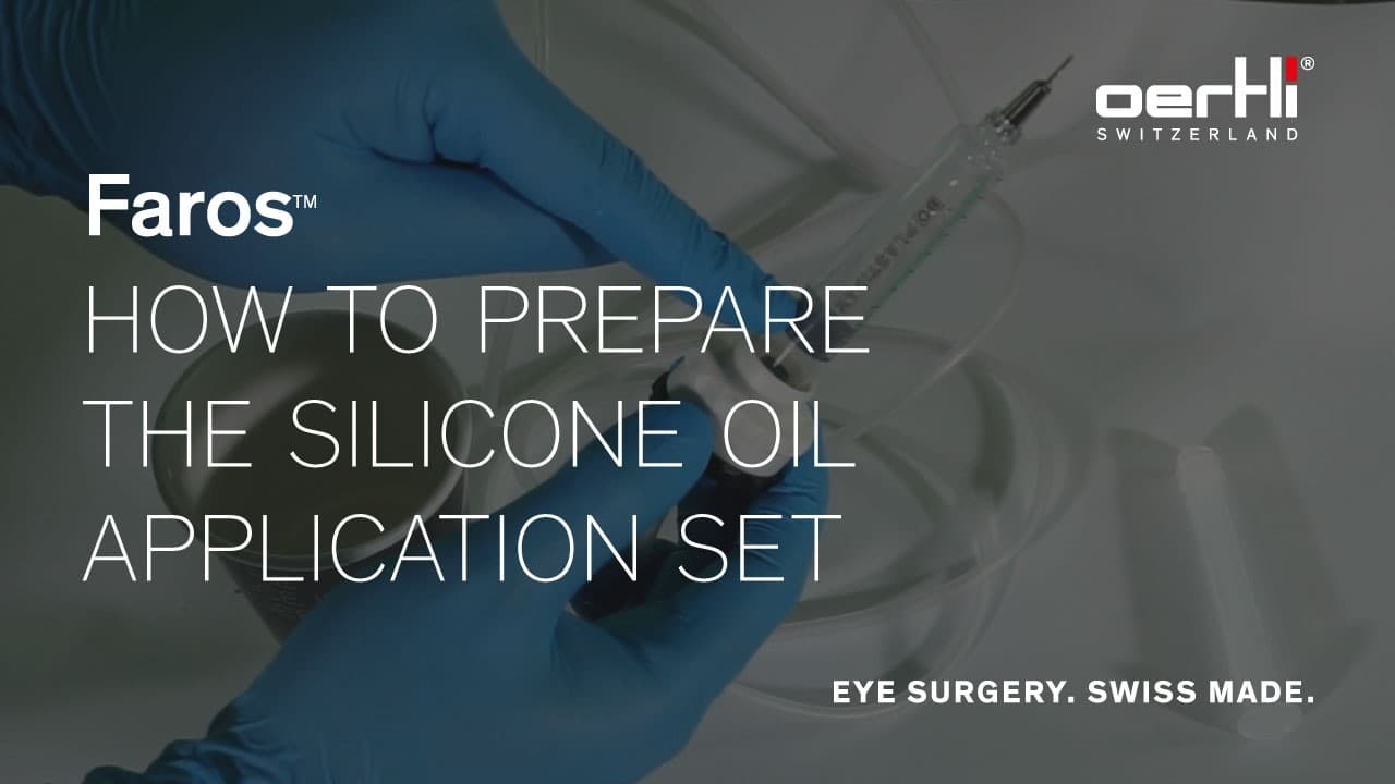 How to easily prepare silicone oil application set for injection & extraction | Faros | #017